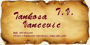 Tankosa Vančević vizit kartica